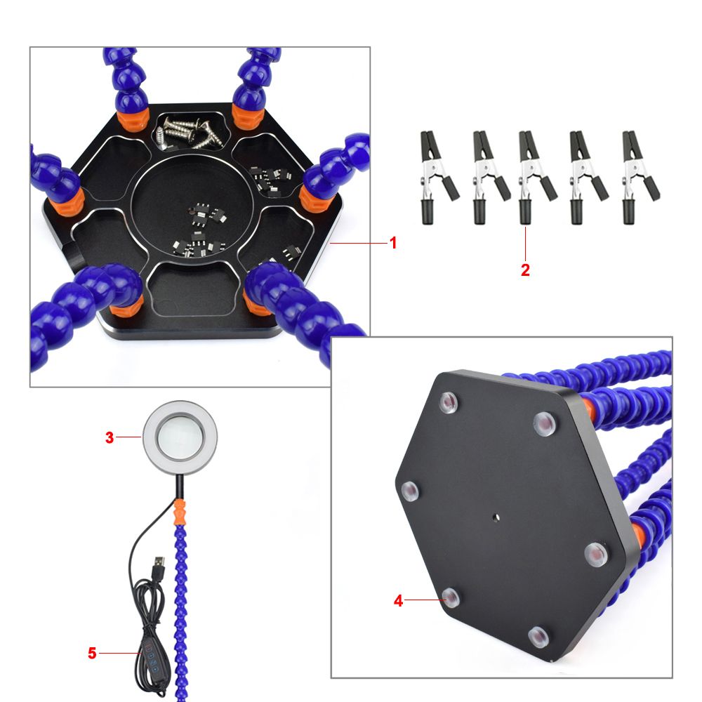 NEWACALOX-Soldering-PCB-Holder-Tool-Six-Arms-Helping-Hands-Third-Hand-Crafts-Repair-Helping-Welding--1676119