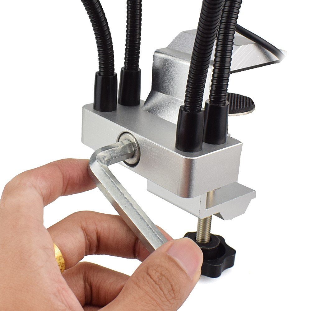 NEWACALOX-USB-LED-3X-Magnifier-PCB-Fixture-Bench-Vise-Table-Clamp-Soldering-Helping-Hand-Soldering-S-1416688