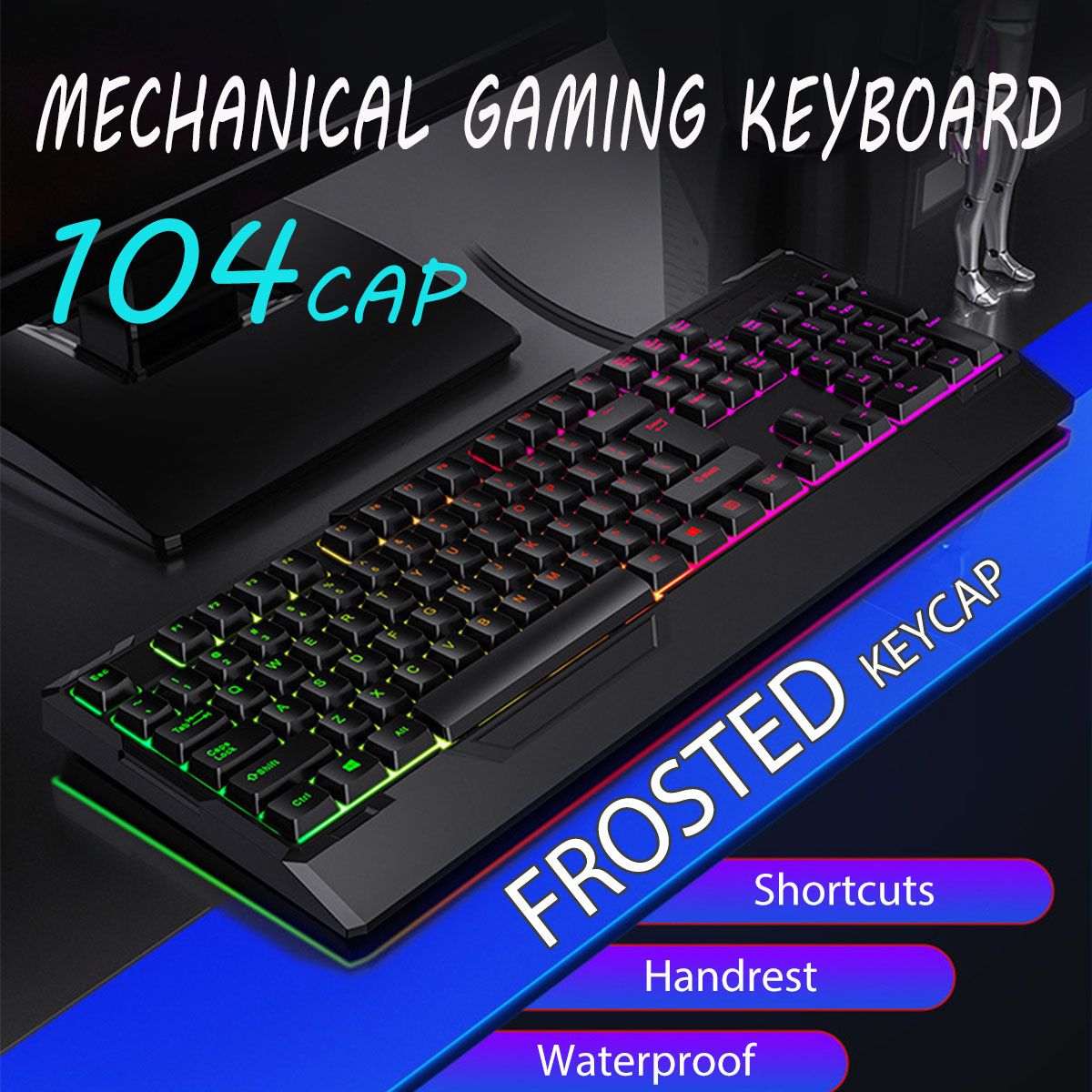 104-Key-Wired-Mechanical-Gaming-Keyboard-with-Hand-Rest-RGB-Backlight-Frosted-Keycap-Waterproof-USB--1758468