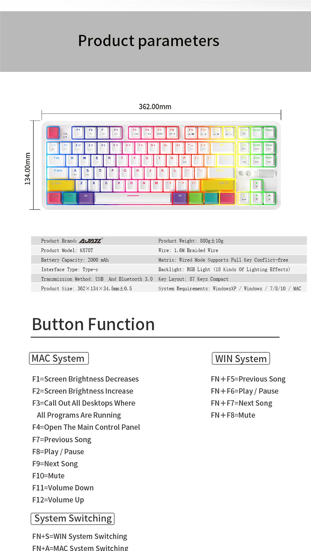 AJAZZ-K870T-87-Keys-Mechanical-Keyboard-RGB-Wireless-bluetooth--Type-C-Wired-Dual-Mode-Mechanical-Sw-1723894