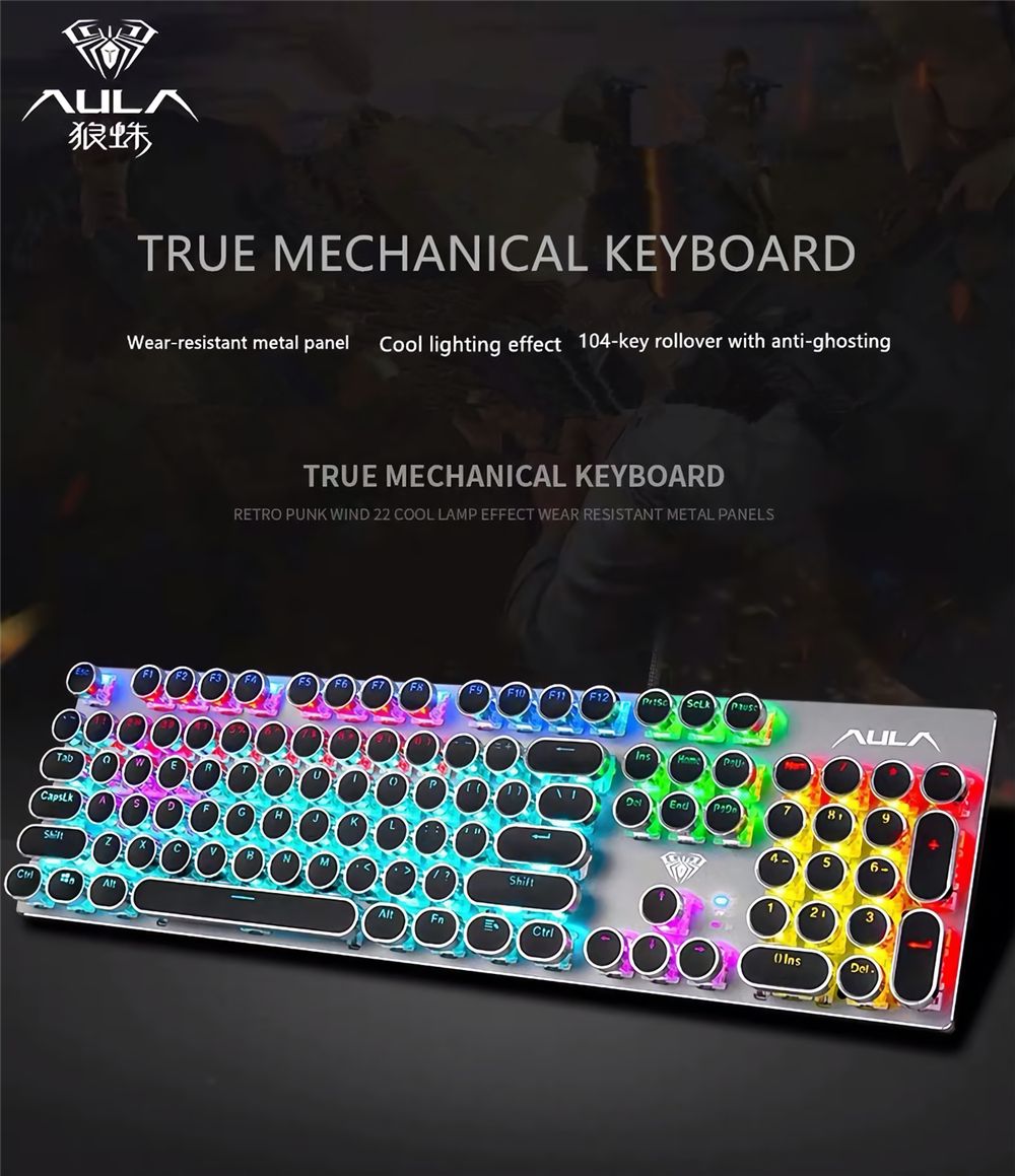 AULA-F2016-Wired-Mechanical-Keyboard-104-Keys-Punk-Plating-Suspension-Translucent-Character-Round-Ke-1717174