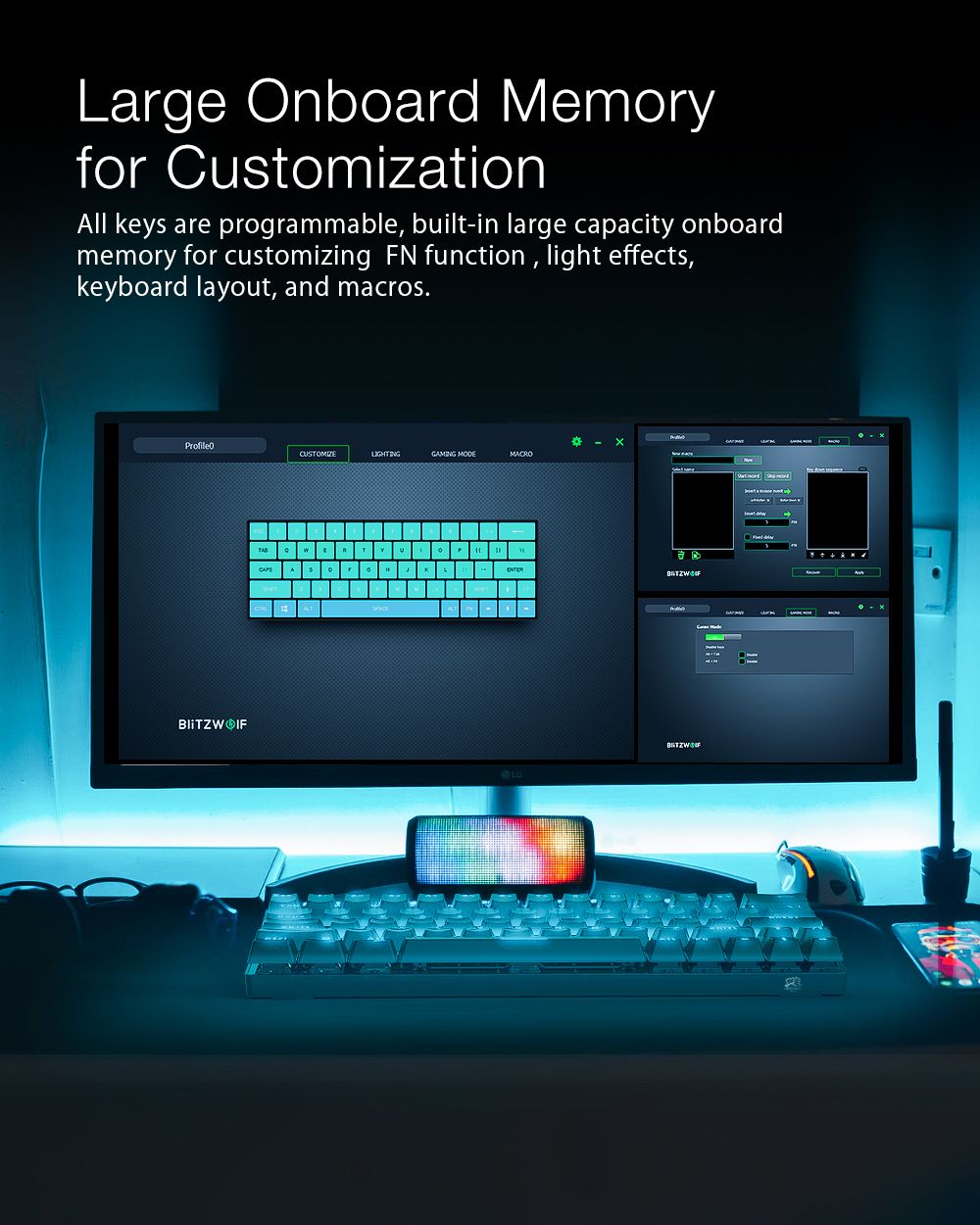 BlitzWolfreg-BW-KB1-63-Keys-Mechanical-Gaming-Keyboard-bluetooth-Wired-Keyboard-Gateron-Switch-RGB-N-1682979