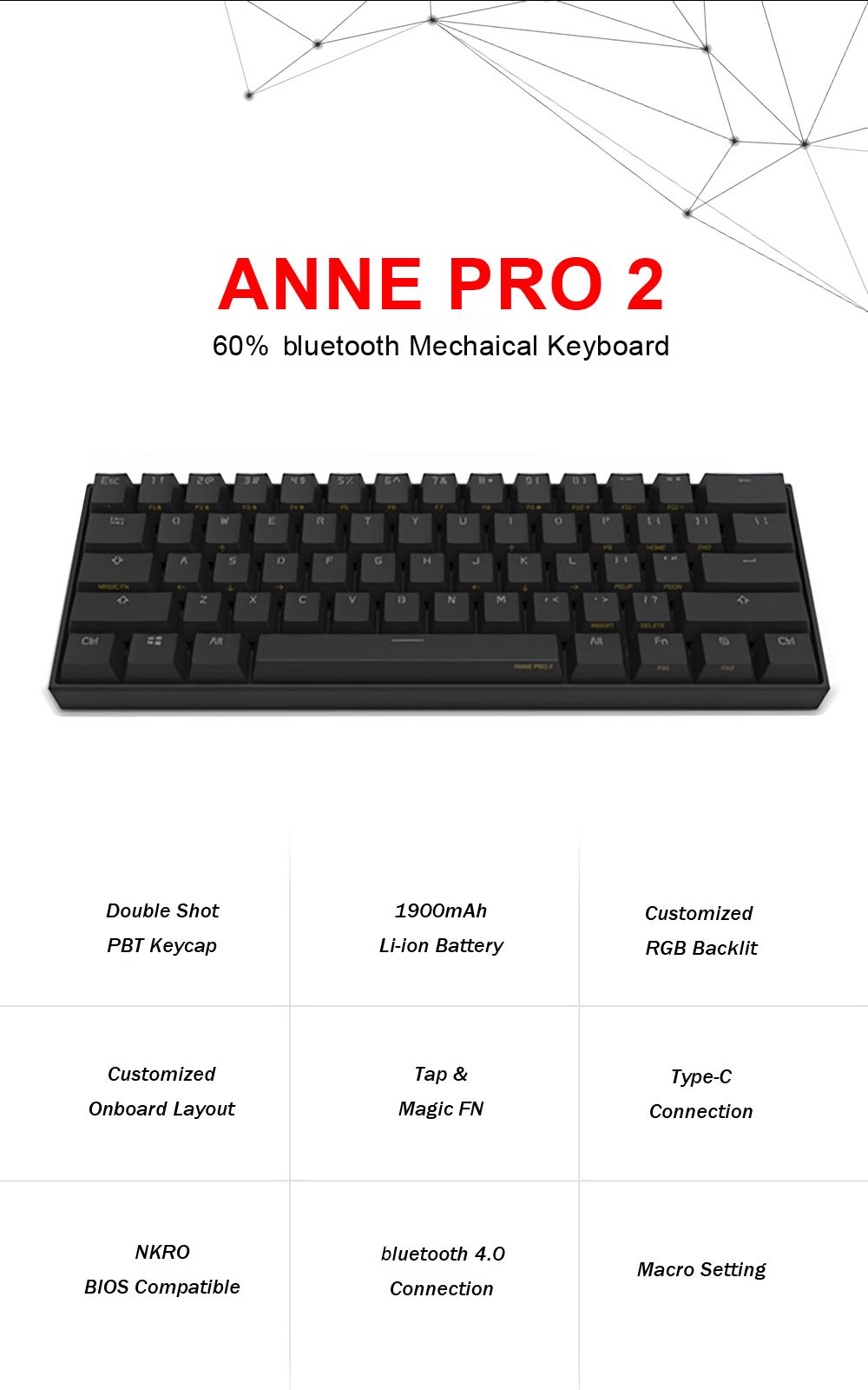 Cherry-MX-SwitchAnne-Pro-2-60-NKRO-bluetooth-40-Type-C-RGB-Mechanical-Gaming-Keyboard-1425313