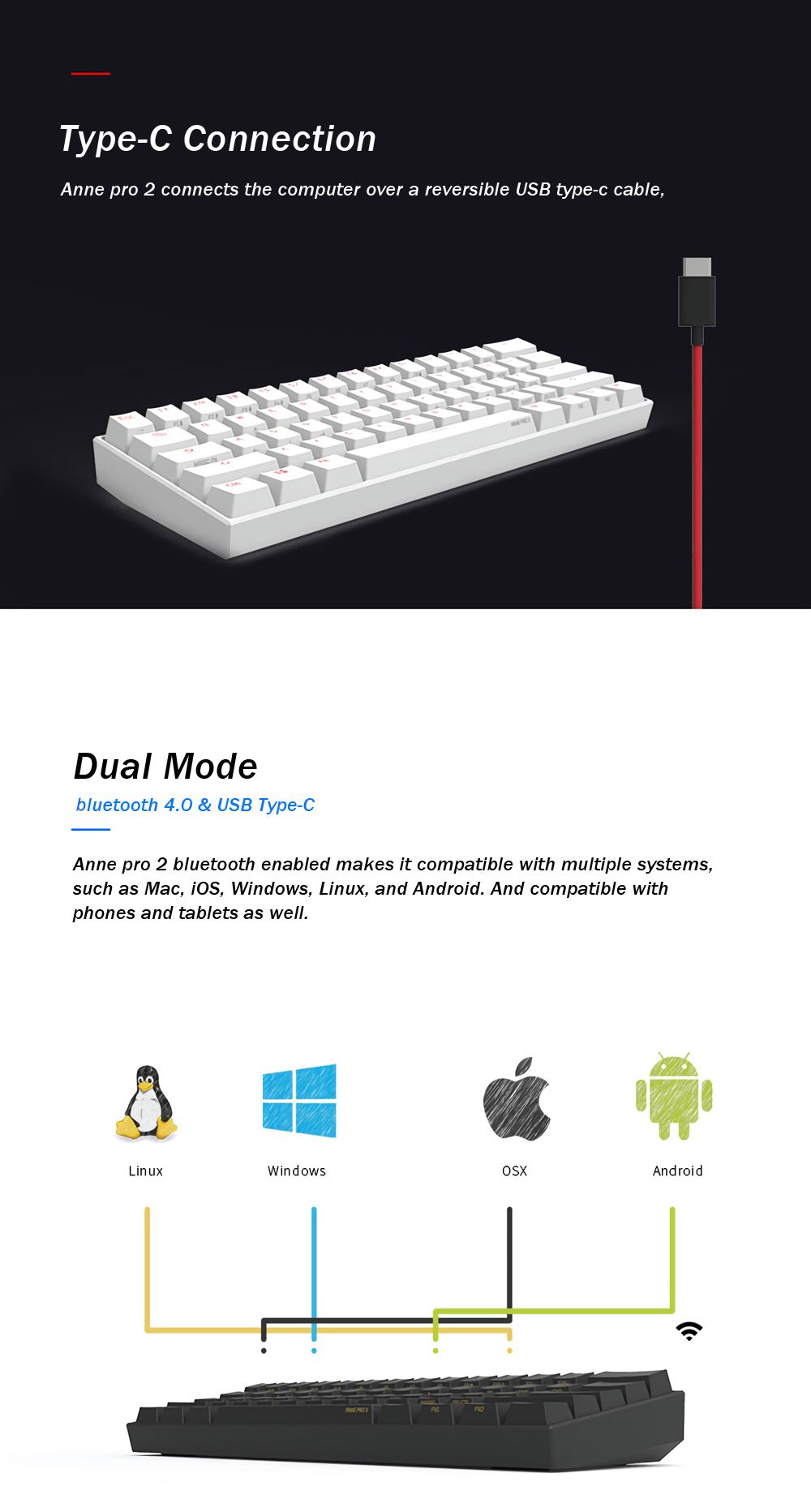 Cherry-MX-SwitchAnne-Pro-2-60-NKRO-bluetooth-40-Type-C-RGB-Mechanical-Gaming-Keyboard-1425313