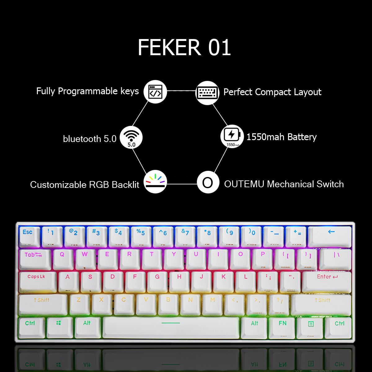 FEKER-60-NKRO-Mechanical-Keyboard-bluetooth-50-Type-C-Outemu-Switch-PBT-Double-Shot-Keycap-RGB-White-1603050