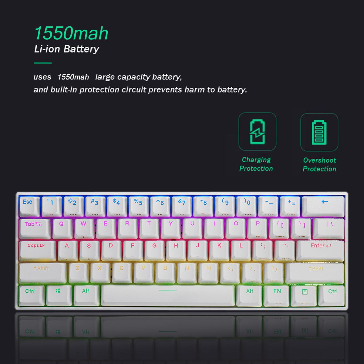 FEKER-60-NKRO-Mechanical-Keyboard-bluetooth-50-Type-C-Outemu-Switch-PBT-Double-Shot-Keycap-RGB-White-1603050