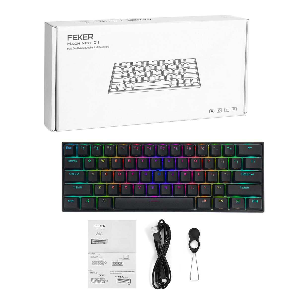 FEKER-61-Keys-Mechanical-Gaming-Keyboard-60-NKRO-bluetooth-50-Type-C-Gateron-Switch-PBT-Double-Shot--1619822