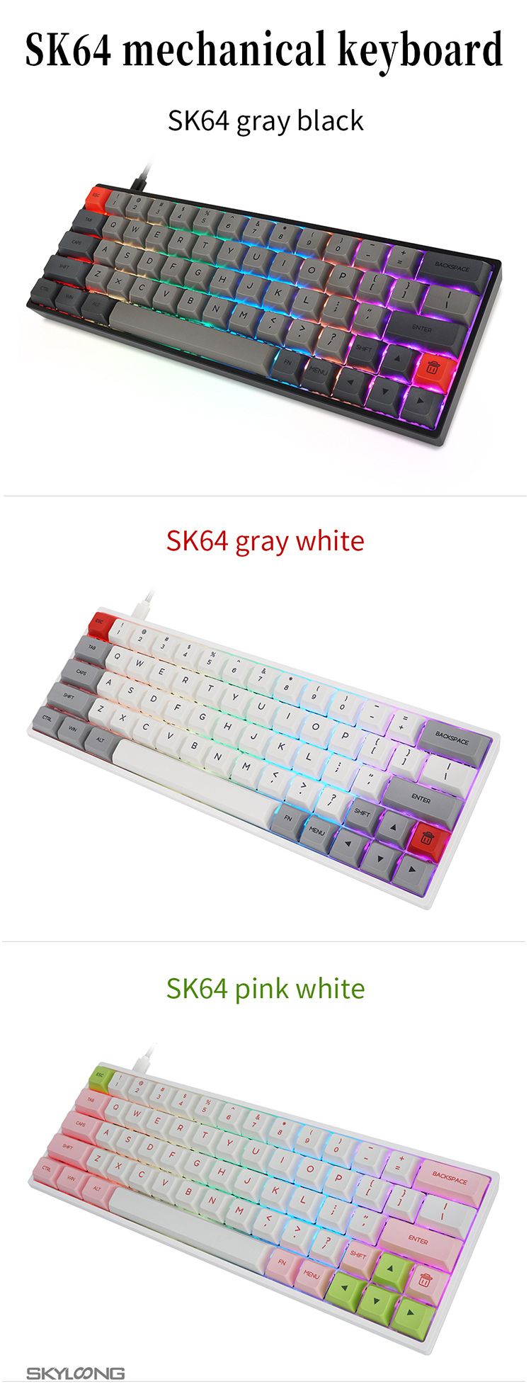 Geek-Customized-SK64S-64-Keys-Mechanical-Gaming-Keyboard-NKRO-bluetooth-51-Type-C-Dual-Mode-RGB-Back-1651377