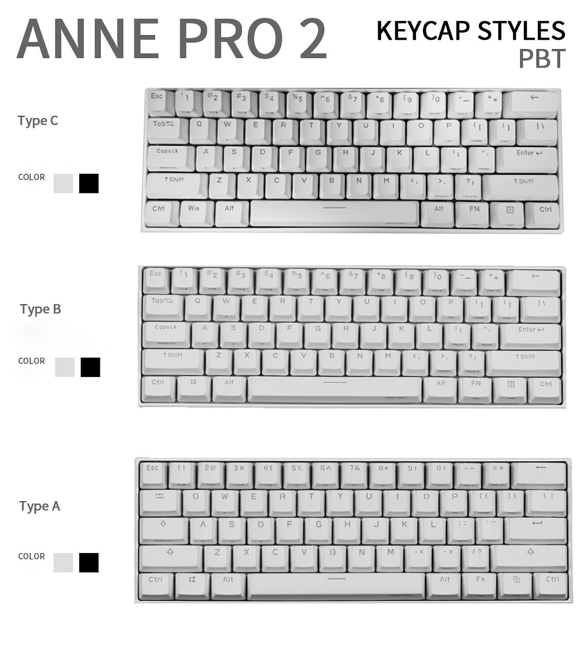 Kailh-BOX-Switch-Anne-Pro-2-61-Keys-Mechanical-Gaming-Keyboard-60-NKRO-bluetooth-40-Type-C-RGB-Keybo-1337351