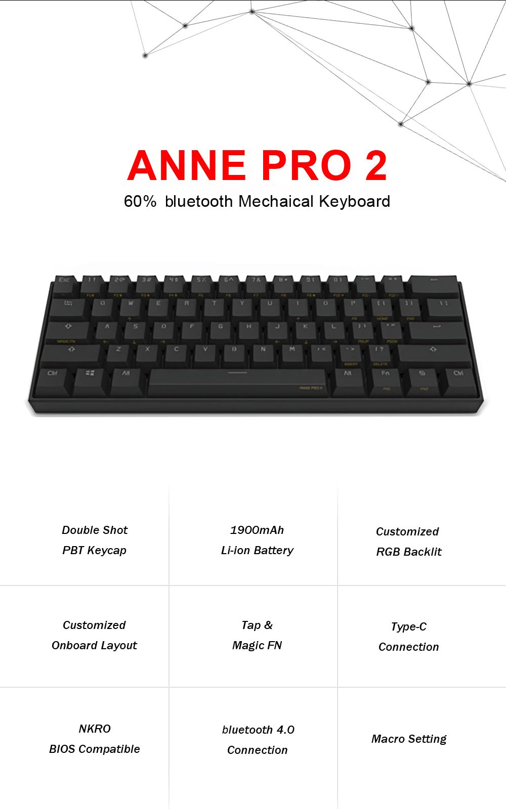 Kailh-BOX-Switch-Anne-Pro-2-61-Keys-Mechanical-Gaming-Keyboard-60-NKRO-bluetooth-40-Type-C-RGB-Keybo-1337351