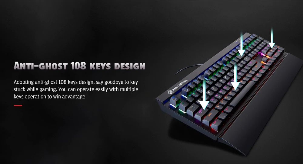 MAGIC-REFINER-MK15-108-Keys-Backlight-USB-Wired-Blue-Switch-Mechanical-Gaming-Keyboard-and-E-Sports--1549796
