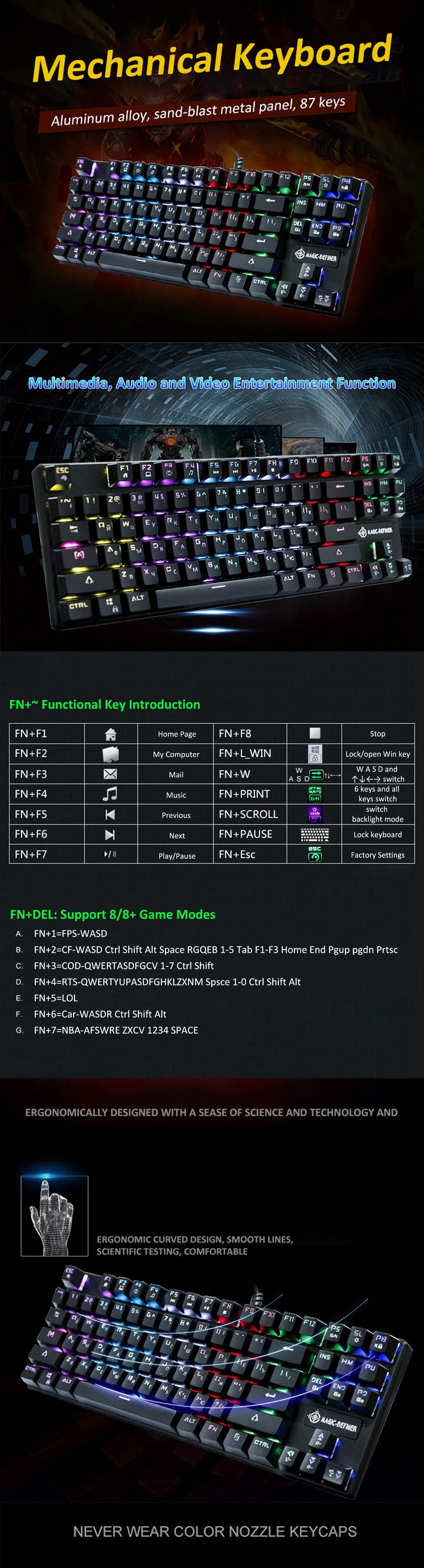 Magic-Refiner-1506-NKRO-87-Keys-USB-Wired-Keyboard-Blue-Switch-RGB-Backlight-Mechanical-Gaming-Keybo-1578338