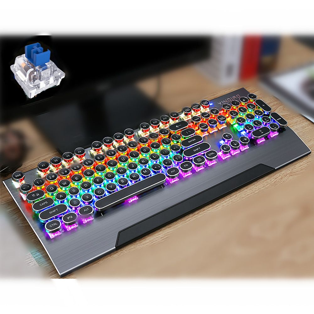 YINDIAO-Wired-Mechanical-Keyboard-104-Keys-Punk-Plating-Panel-Replaceable-Switch-Square--Round-Keys--1710350