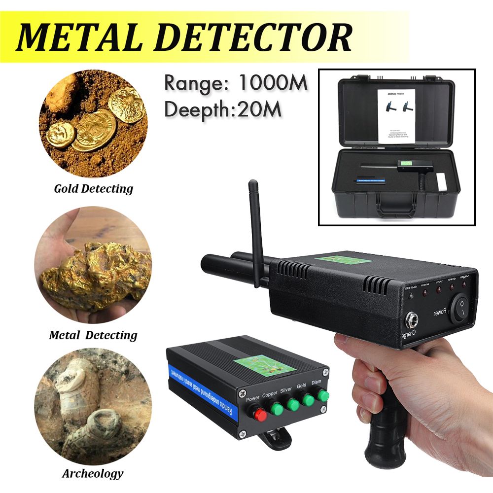 AKS-PLUS-Handhold-Antenna-Gold-Metal-Detector-Scanner-Dual-Probe-Depth-20M-1352126