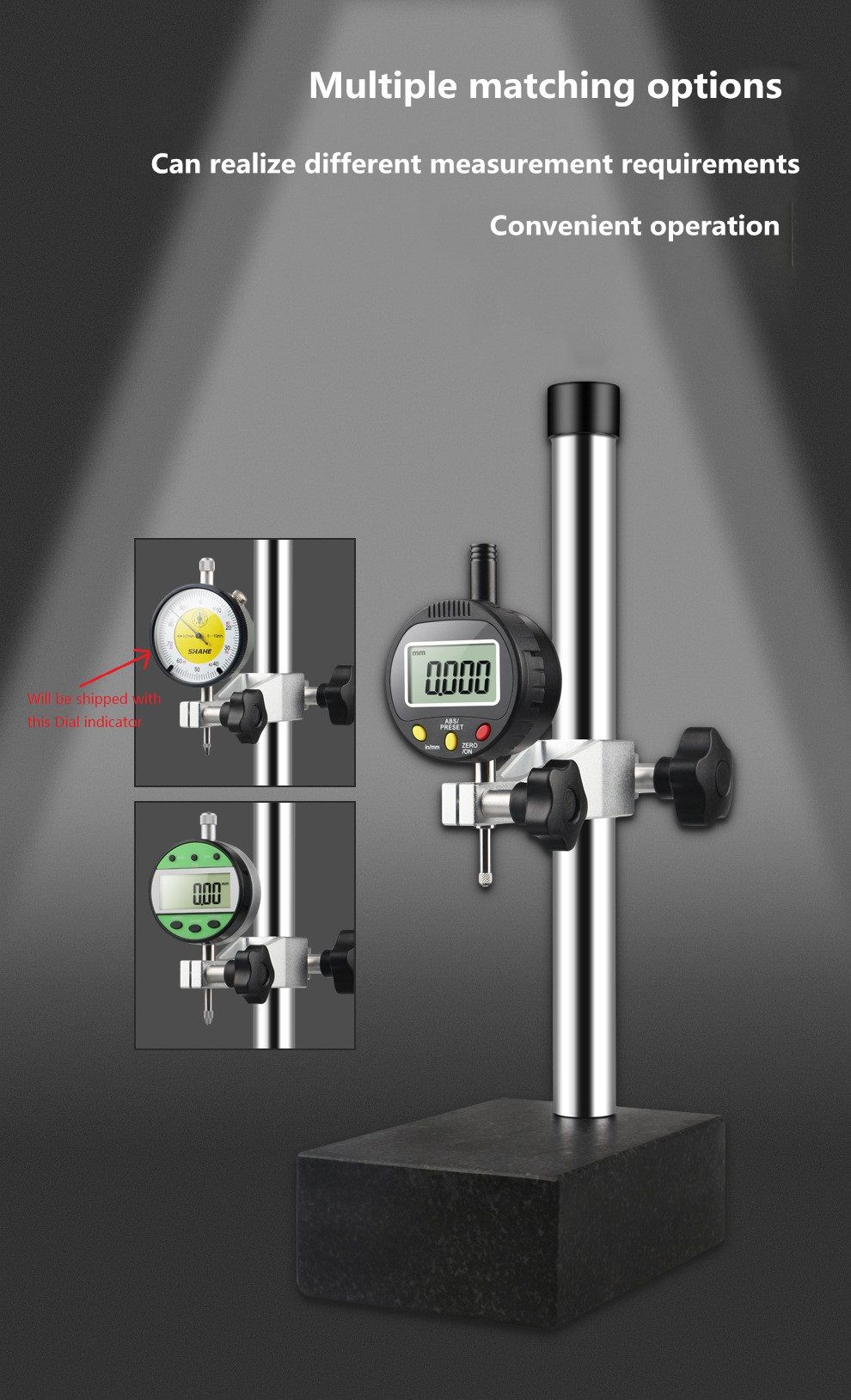 10015050-Marble-Comparison-Test-Table-Bench-Measuring-Platform-0-1mm-Dial-Gauge-Indicator-Height-Sta-1737189