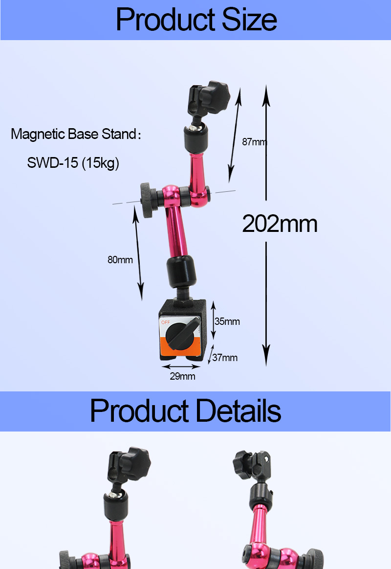 15kg-Mini-Universal-Flexible-Magnetic-Micrometer-Base-Dial-Indicator-Holder-Stand-amp-for-Dial-Test--1625003