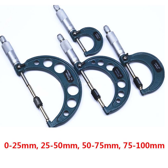 4Pcs-Outside-Micrometer-Set-Ratchet-Stop-Type-0-100mm-0-25mm25-50mm50-75mm75-100mm-1171104