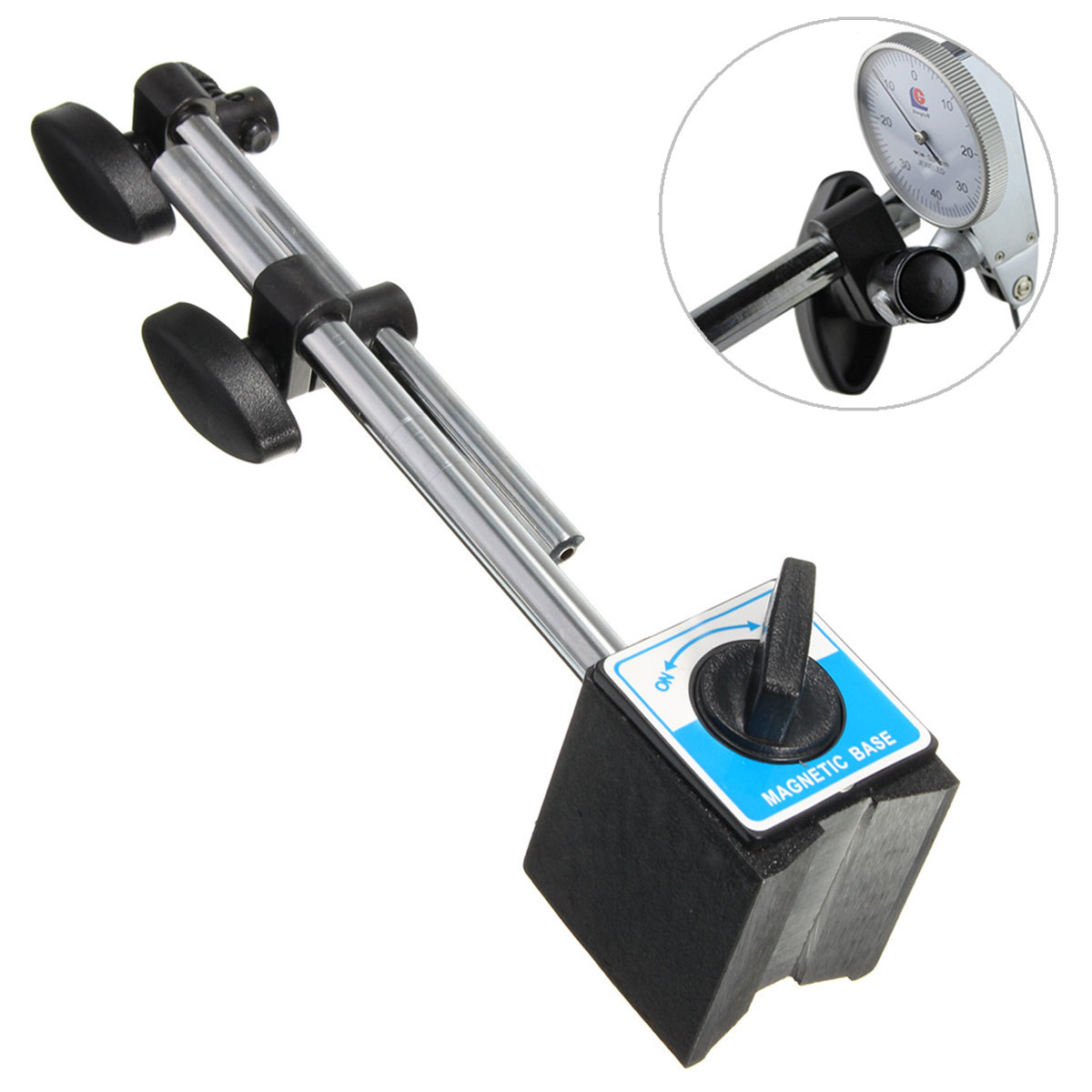 Magnetic-Base-Holder-With-Double-Adjustable-Pole-For-Dial-Indicator-Test-Gauge-1041324