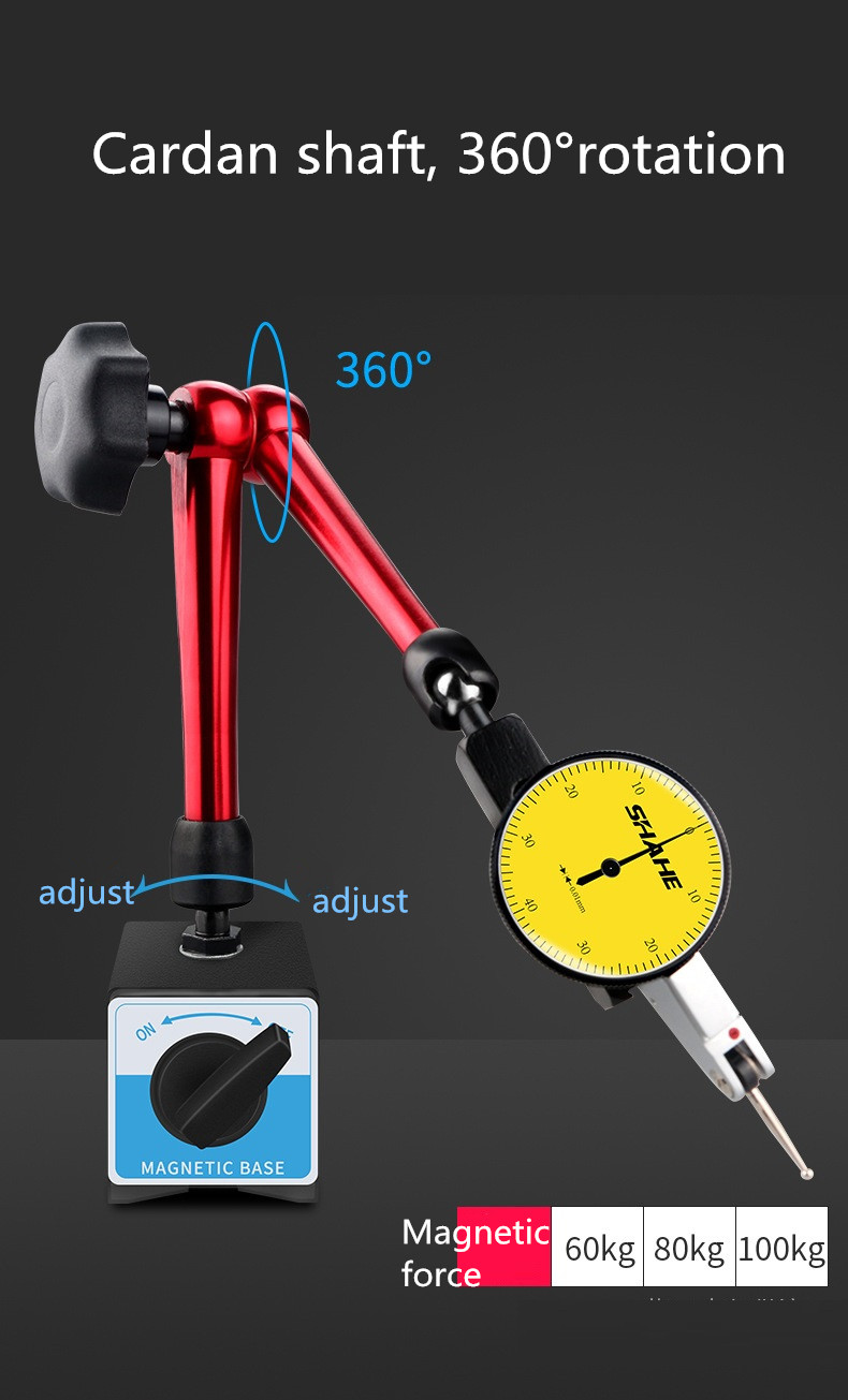 WCZ-1B6F6B-Universal-Magnetic-Base-Stand-360deg-Rotatable-Shaft-Dial-Indicator-Gauge-Calibration-Tab-1741732