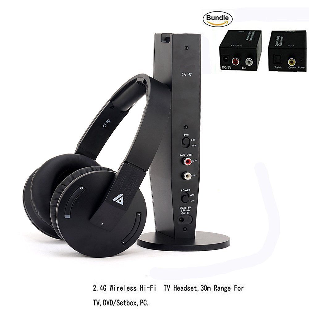 Artiste-ADH500-24G-HiFi-Stereo-Wireless-TV-Headphone-With-Digital-Output-Converter-For-PC-TV-1089717