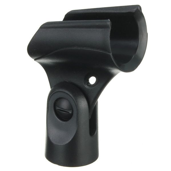 Black-Flexible-Mic-Microphone-Accessory-Stand-Plastic-Clamp-Clip-Holder-Mount-980521