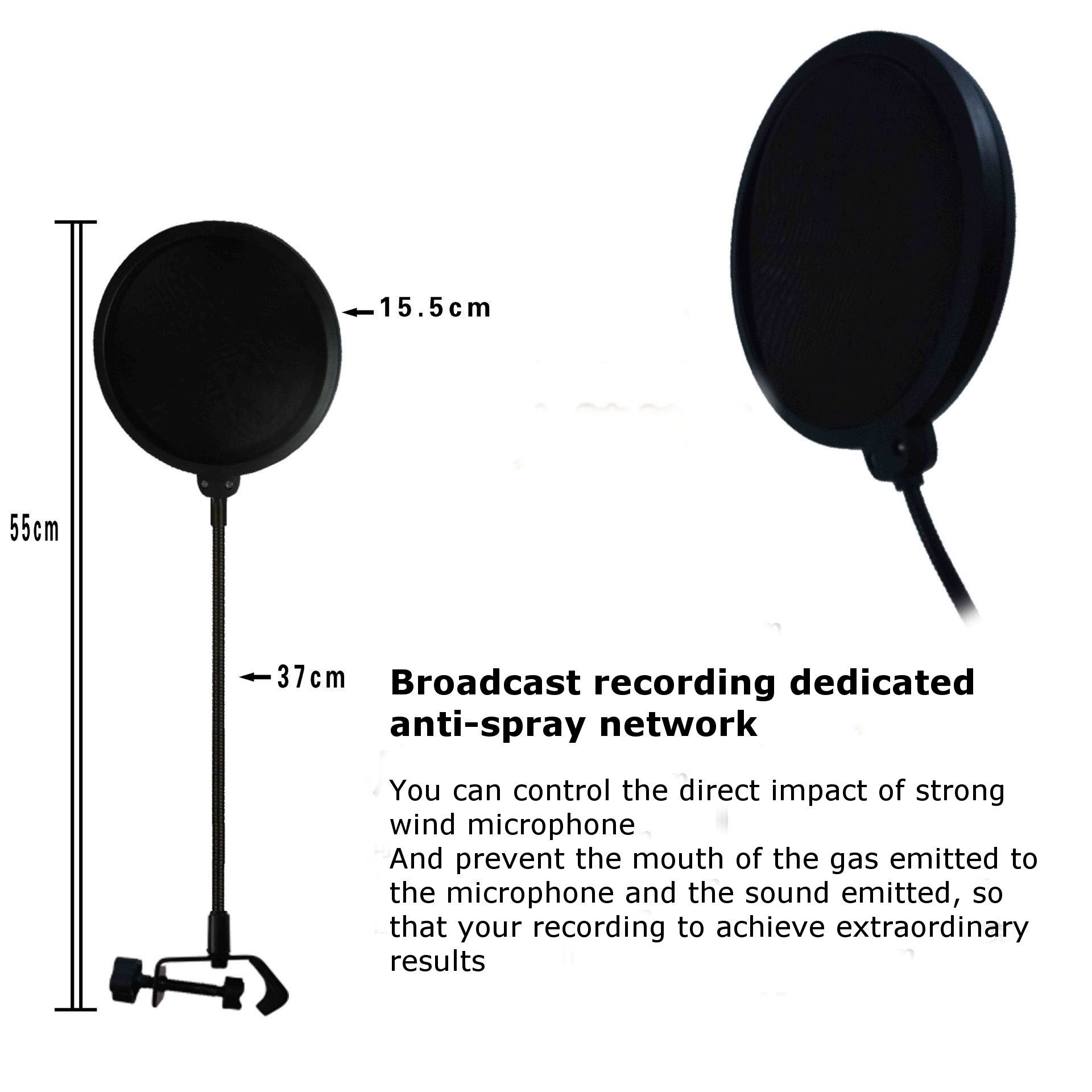 Double-Layer-Studio-Microphone-Mic-Pop-Filter-Wireless-Swivel-Mount-Circular-Shield-For-Recording-1176212