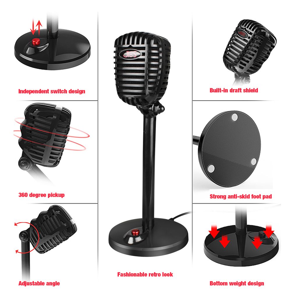 HXSJ-F13-Computer-Live-Microphone-360deg-Sound-Pickup-Adjustable-Angle-USB-interface-Voice-Video-Cha-1711734