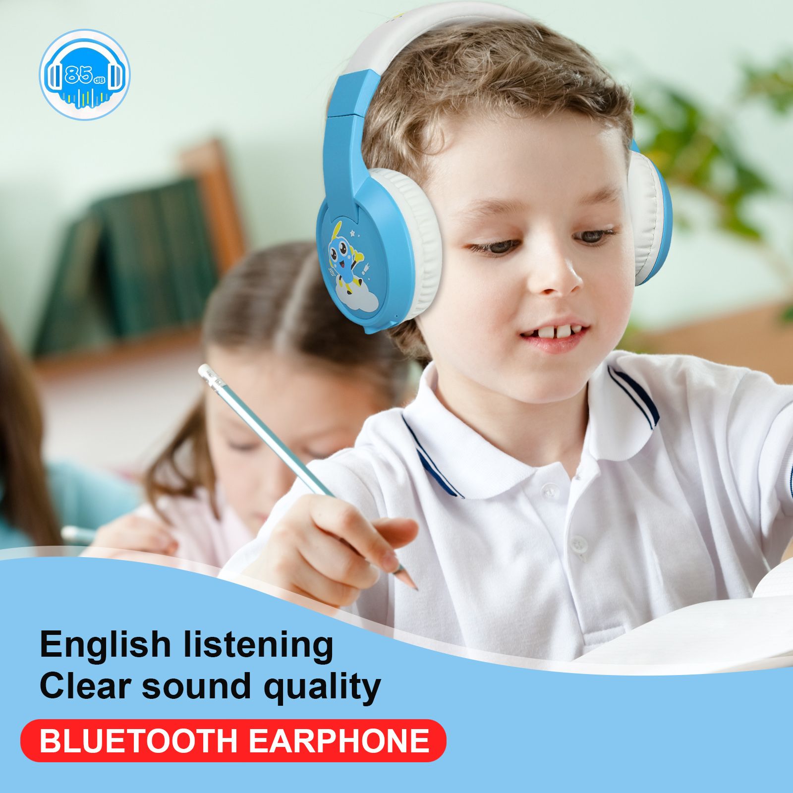 HXSJ-VT02-Wireless-Headphone-Children-Bluetooth-50-BluePink-TF-Card-Supported-Bulit-in-Microphone-He-1766652