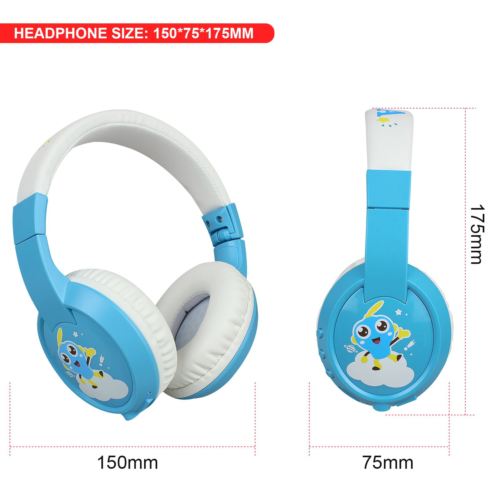 HXSJ-VT02-Wireless-Headphone-Children-Bluetooth-50-BluePink-TF-Card-Supported-Bulit-in-Microphone-He-1766652