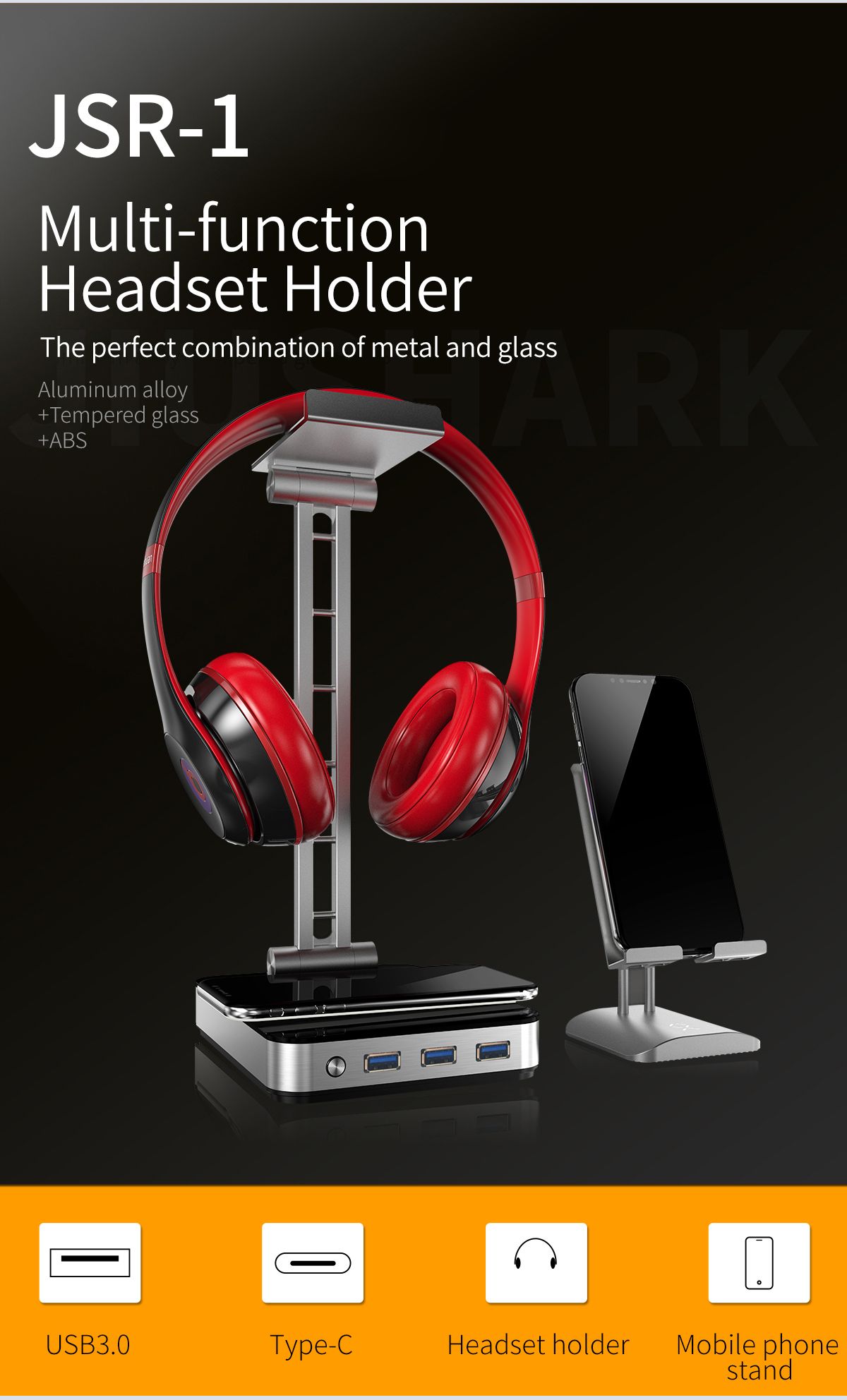 JIUSHARK-JSR-1-RGB-Headphone-Stand-Headset-Holder-with-3-USB-Ports-1-Type-c-Aluminum-Alloy-Multi-fun-1728124