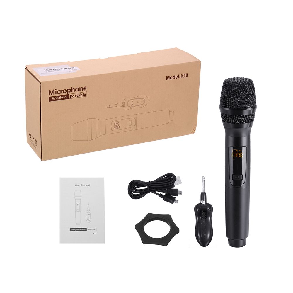 K18-Microphone-Handheld-Wireless-Connection-Long-Battery-life-UHF-Mic-Microphone-Outdoor-Karaoke-Rec-1712345