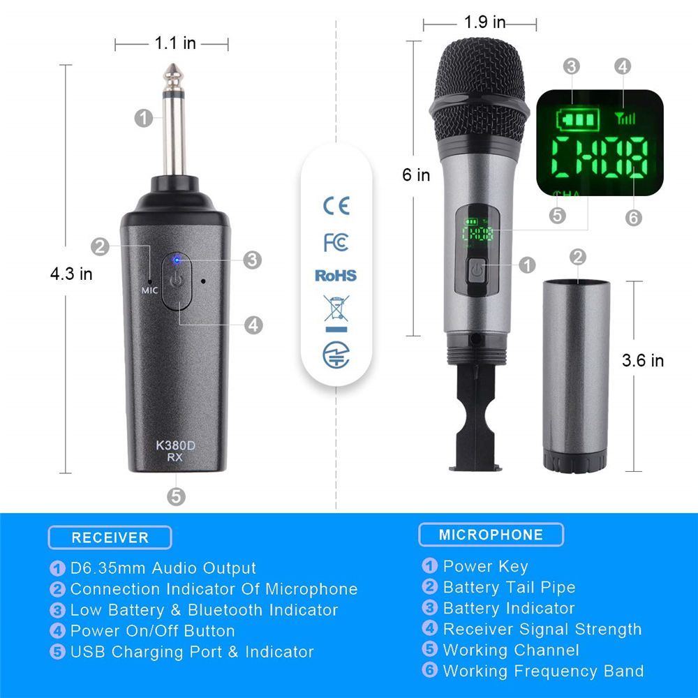 K380D-Microphone-Professional-Handheld-Wireless-UHF-Microphone-System-with-Portable-Receiver-14-Outp-1713873