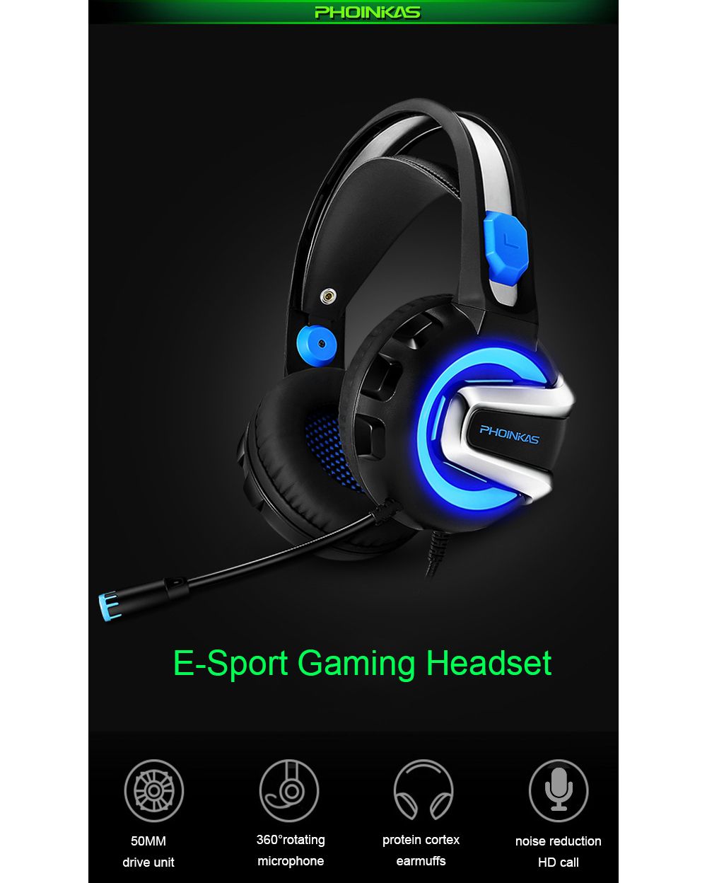 PHOINIKAS-H-4-Gaming-Headset-Dazzling-Optical-Headphone-50MM-Drive-Unit-360deg-Free-Bending-Soft-Rub-1755234