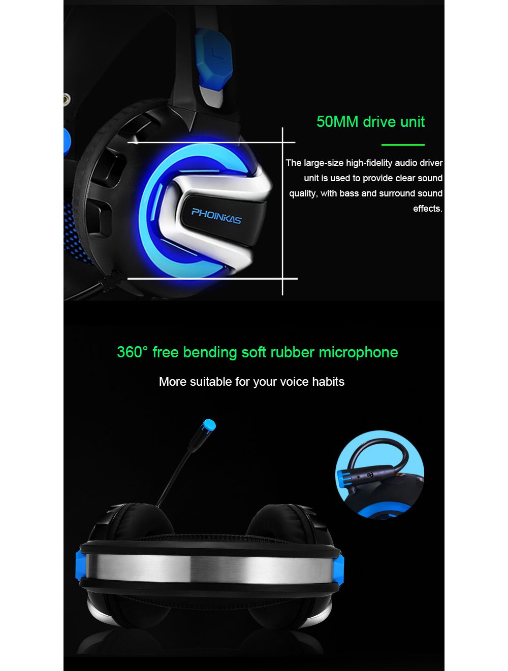 PHOINIKAS-H-4-Gaming-Headset-Dazzling-Optical-Headphone-50MM-Drive-Unit-360deg-Free-Bending-Soft-Rub-1755234