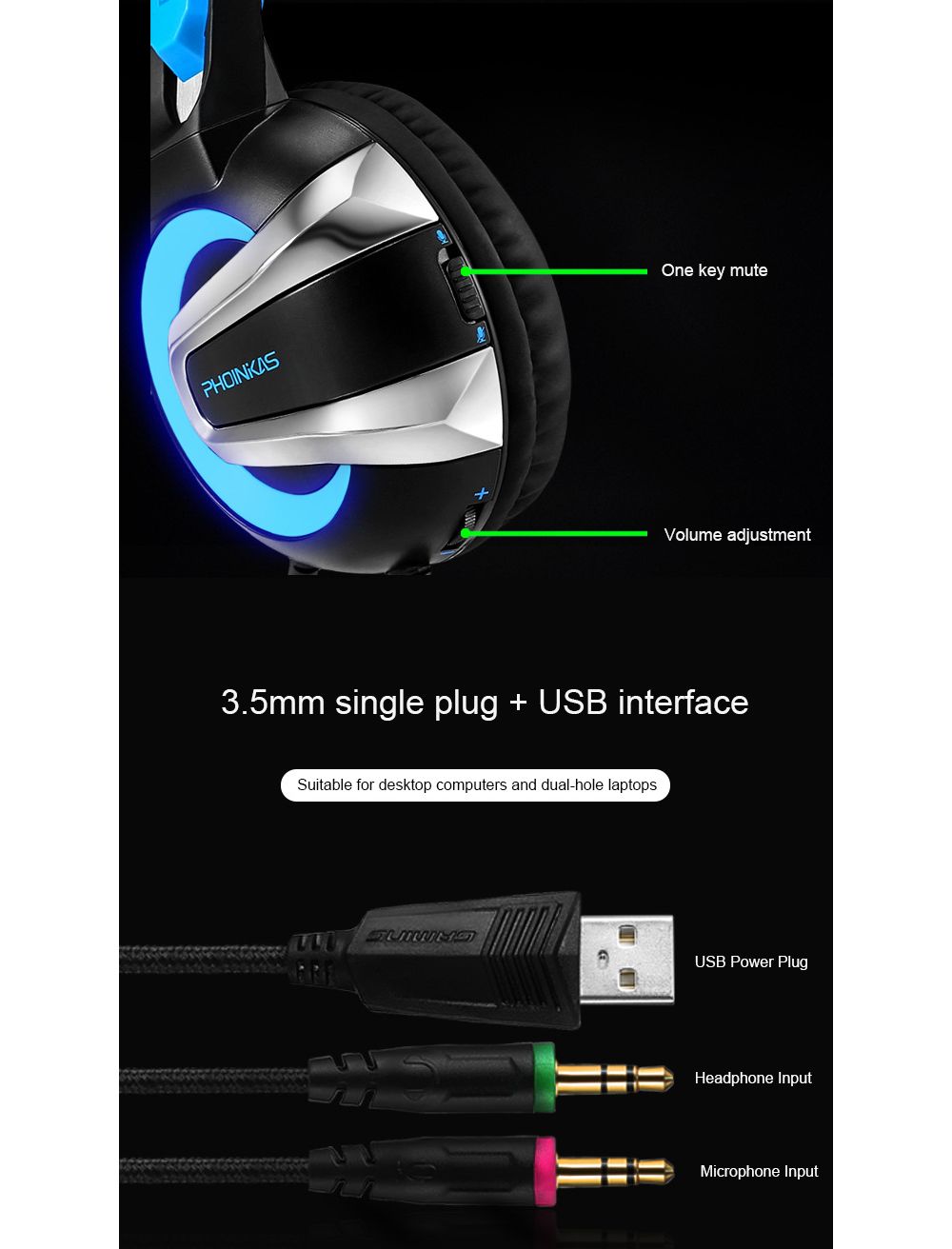 PHOINIKAS-H-4-Gaming-Headset-Dazzling-Optical-Headphone-50MM-Drive-Unit-360deg-Free-Bending-Soft-Rub-1755234