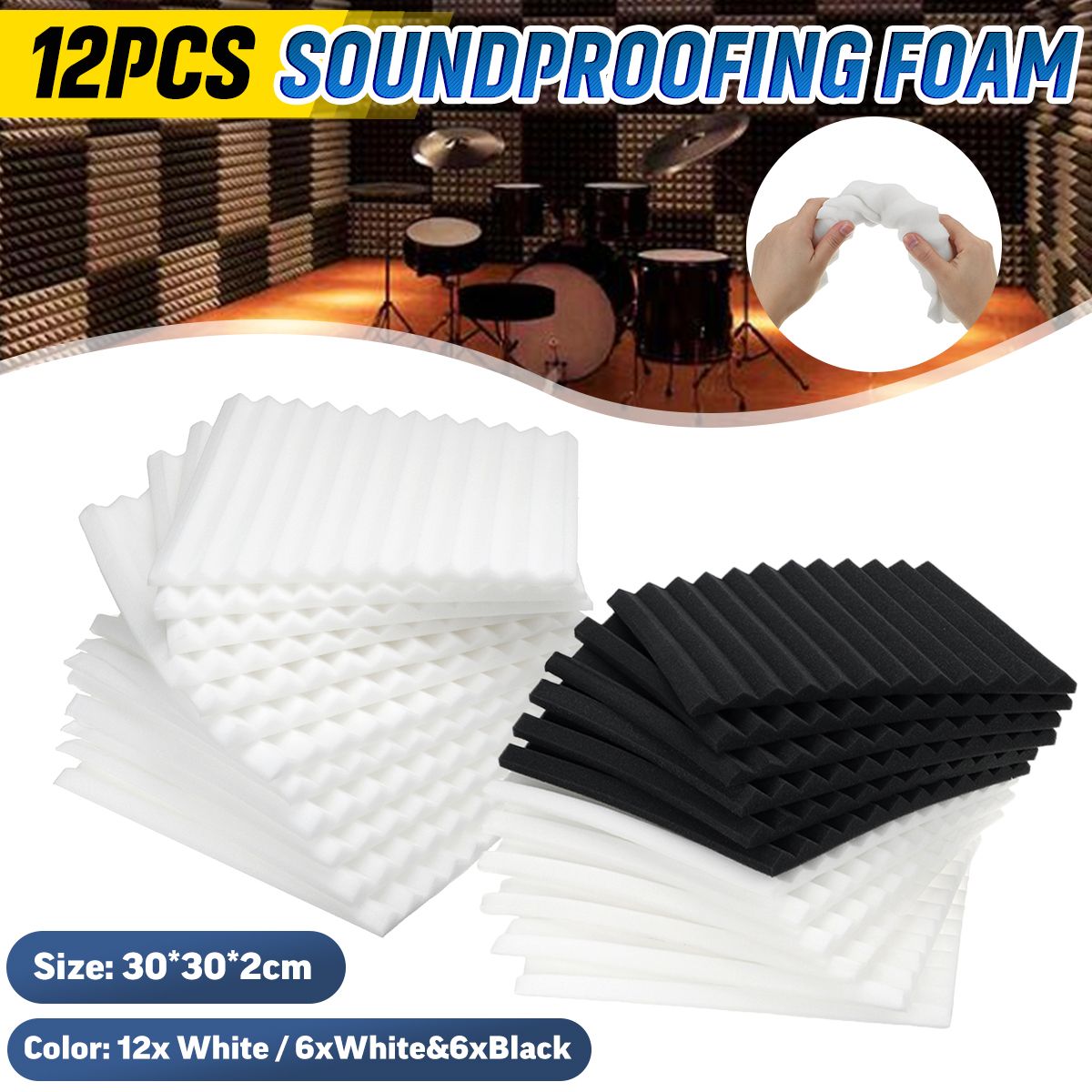 12Pcs--Wedge-Acoustic-Foam-Tiles-Wall-Studio-Soundproofing-Panels-Cinema-Muffler-Sponge-1749843