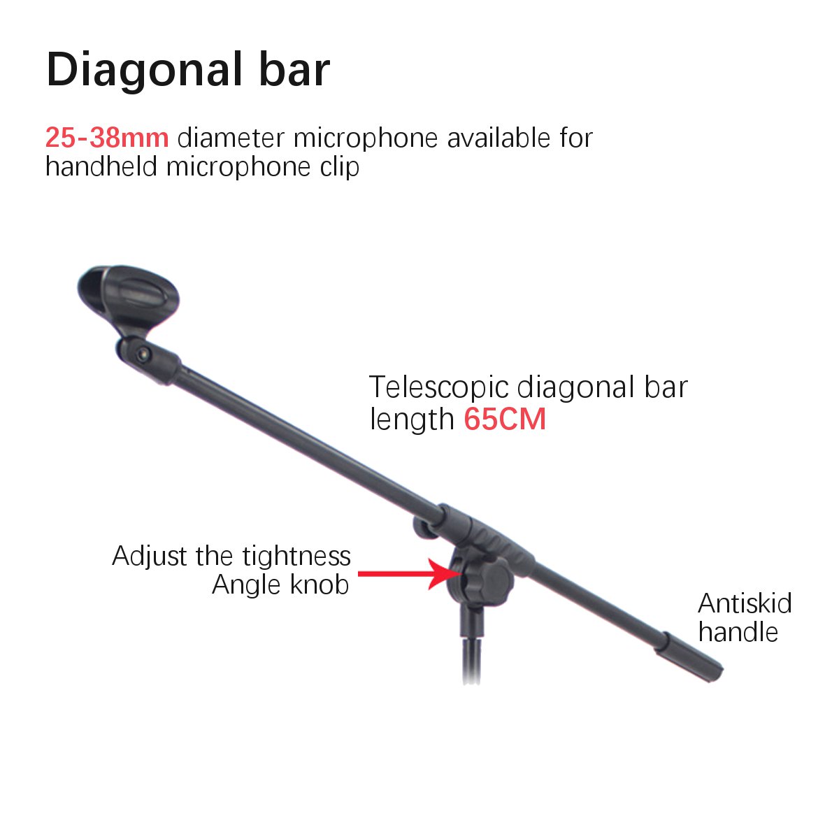 150cm-Microphone-Stand-Holder-Boom-Arm-Height-Angle-Adjustable-with-Tripod-Base-1700088