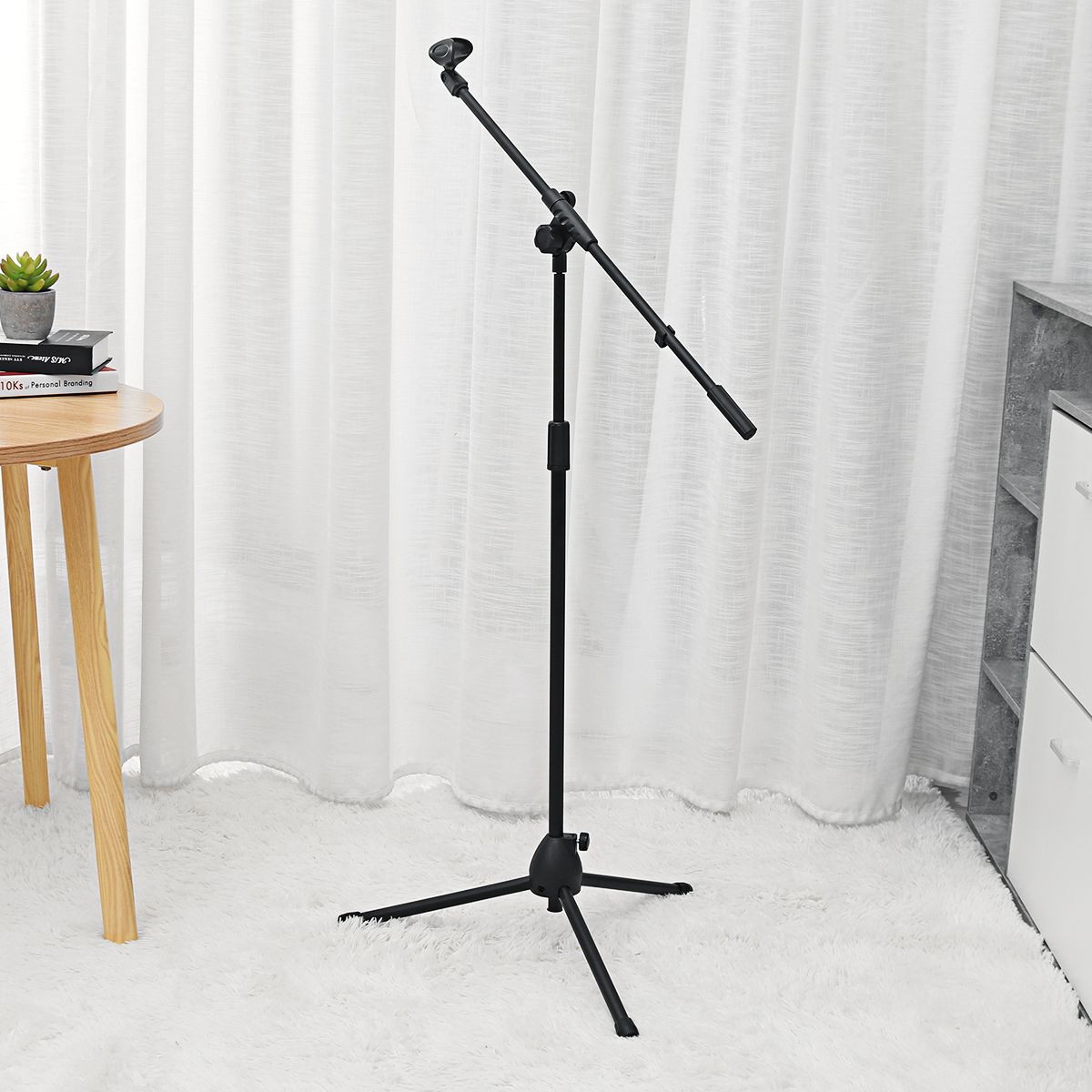 150cm-Microphone-Stand-Holder-Boom-Arm-Height-Angle-Adjustable-with-Tripod-Base-1700088