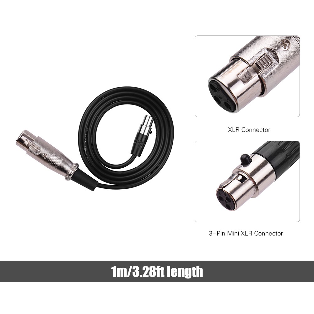 1M2M-Mini-3-Pin-Mini-XLR-to-XLR-Mic-Audio-Cable-for-Speaker-Audio-Mixer-Amplfiers-Microphone-1596708