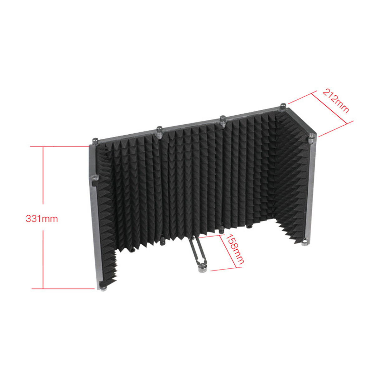 331x1060mm-5-Panels-Foldable-Studio-Microphone-Isolation-Shield-Acoustic-Foam-Sound-Absorbing-for-St-1716394