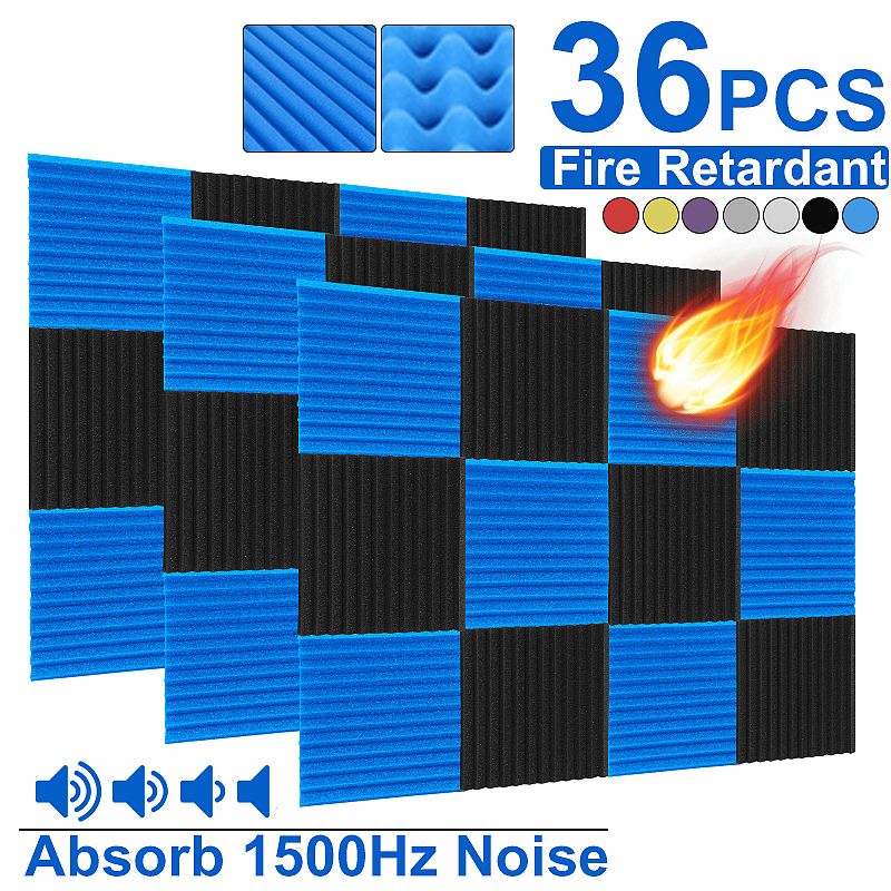 6Pcs-25x25x5cm-Acoustic-Foam-Panel-Soundproofing-Sound-Absorption-Sponge-for-Studio-1748933