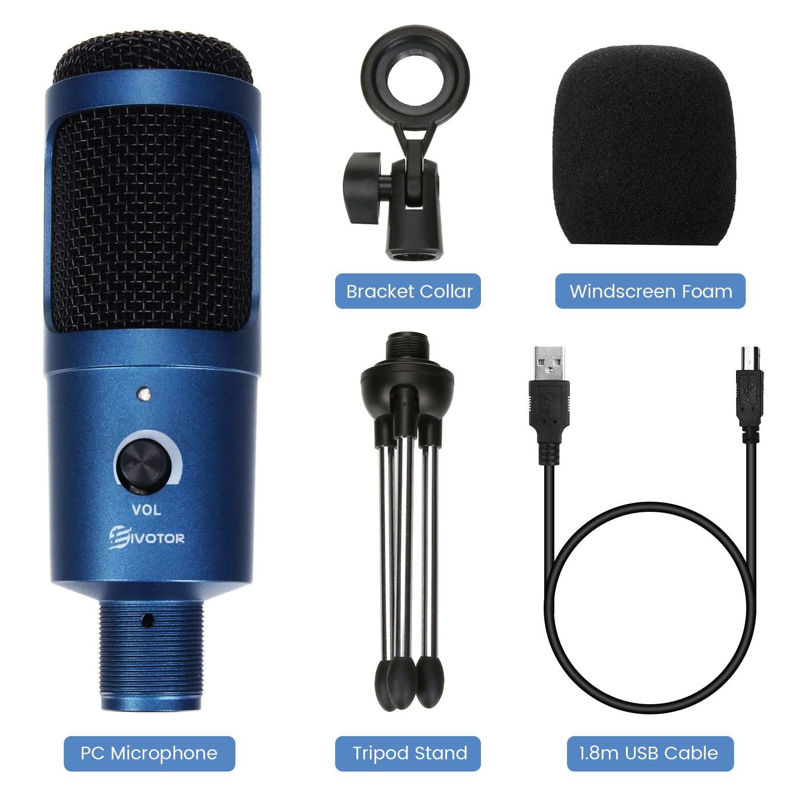 EIVOTOR-USB-Condenser-Microphone-192KHZ-24-Bit-Plug-Play-Computer-Microphone-Podcast-Vocal-Recording-1760030