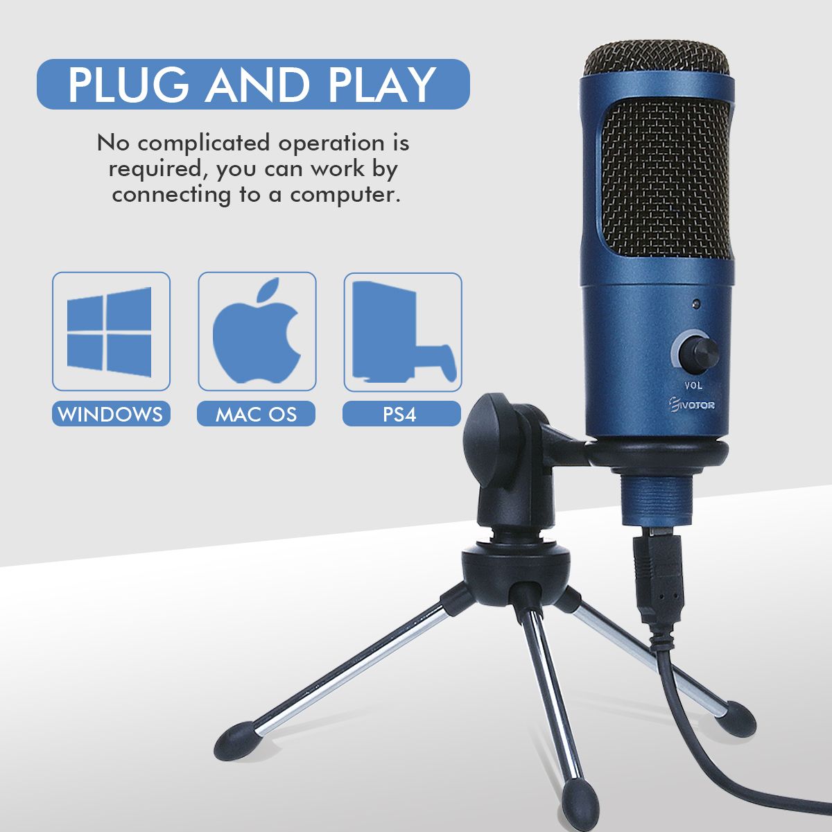 EIVOTOR-USB-Condenser-Microphone-192KHZ-24-Bit-Plug-Play-Computer-Microphone-Podcast-Vocal-Recording-1760030