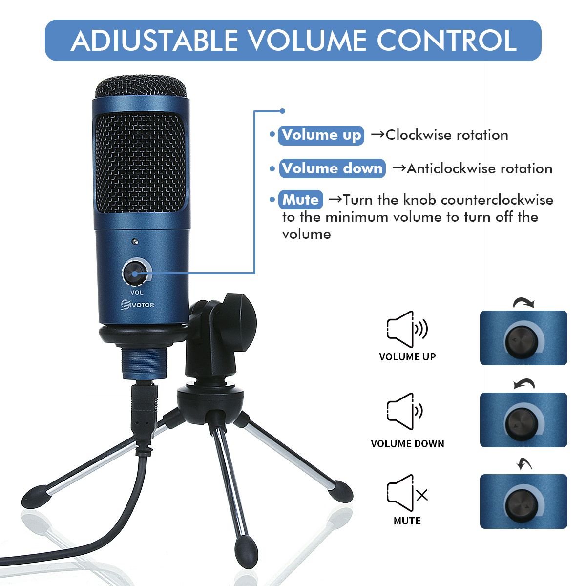 EIVOTOR-USB-Condenser-Microphone-192KHZ-24-Bit-Plug-Play-Computer-Microphone-Podcast-Vocal-Recording-1760030