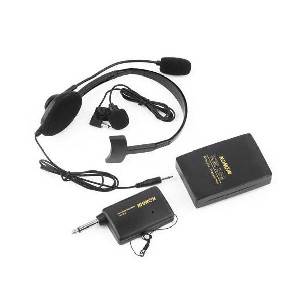 Kongin-KM-200-VHF-Stage-Wireless-Lavalier-Lapel-Headset-Microphone-System-Mic-FM-Transmitter-1239730