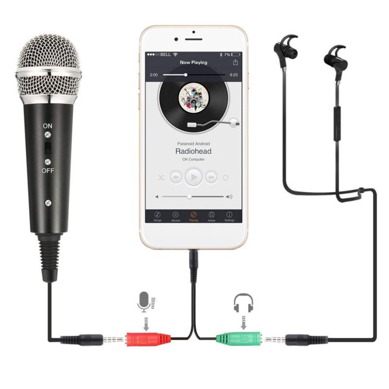 Live-Microphone-Condenser-Microphone-Wired-Singing-Recording-Broadcasting-Podcast-MIC-with-Tripod-St-1700894