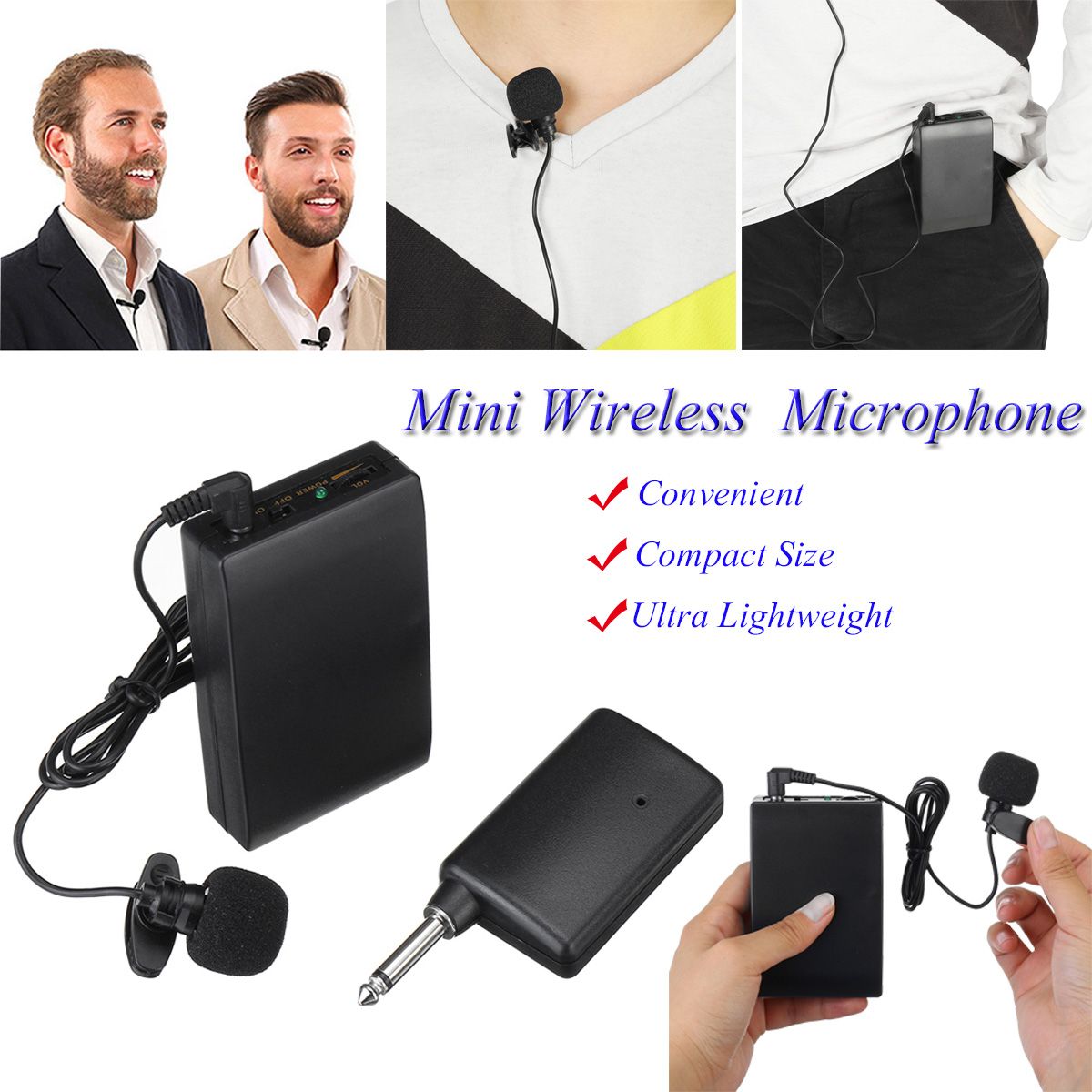 Mini-Wireless-Cordless-Clip-on-Lapel-Tie-Microphone-Mic-Transmitter-Set-for-Teacher-Lecturer-Office--1665388