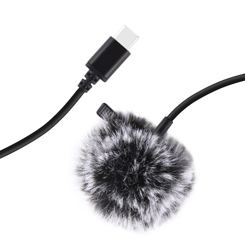 PULUZ-Mini-15m-Type-C-Jack-Lavalier-Wired-Condenser-Recording-Microphone-for-Phone-Live-1729243