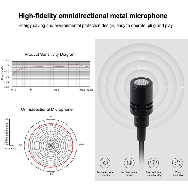 PULUZ-Mini-15m-Type-C-Jack-Lavalier-Wired-Condenser-Recording-Microphone-for-Phone-Live-1729243