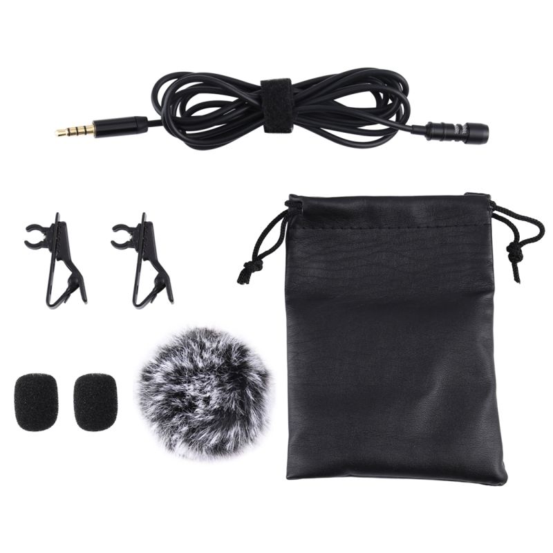 PULUZ-PU3045-35mm-Wired-Microphone-3M-Lavalier-Omnidirectional-Condenser-Mic-Recording-Vlogging-Vide-1727165
